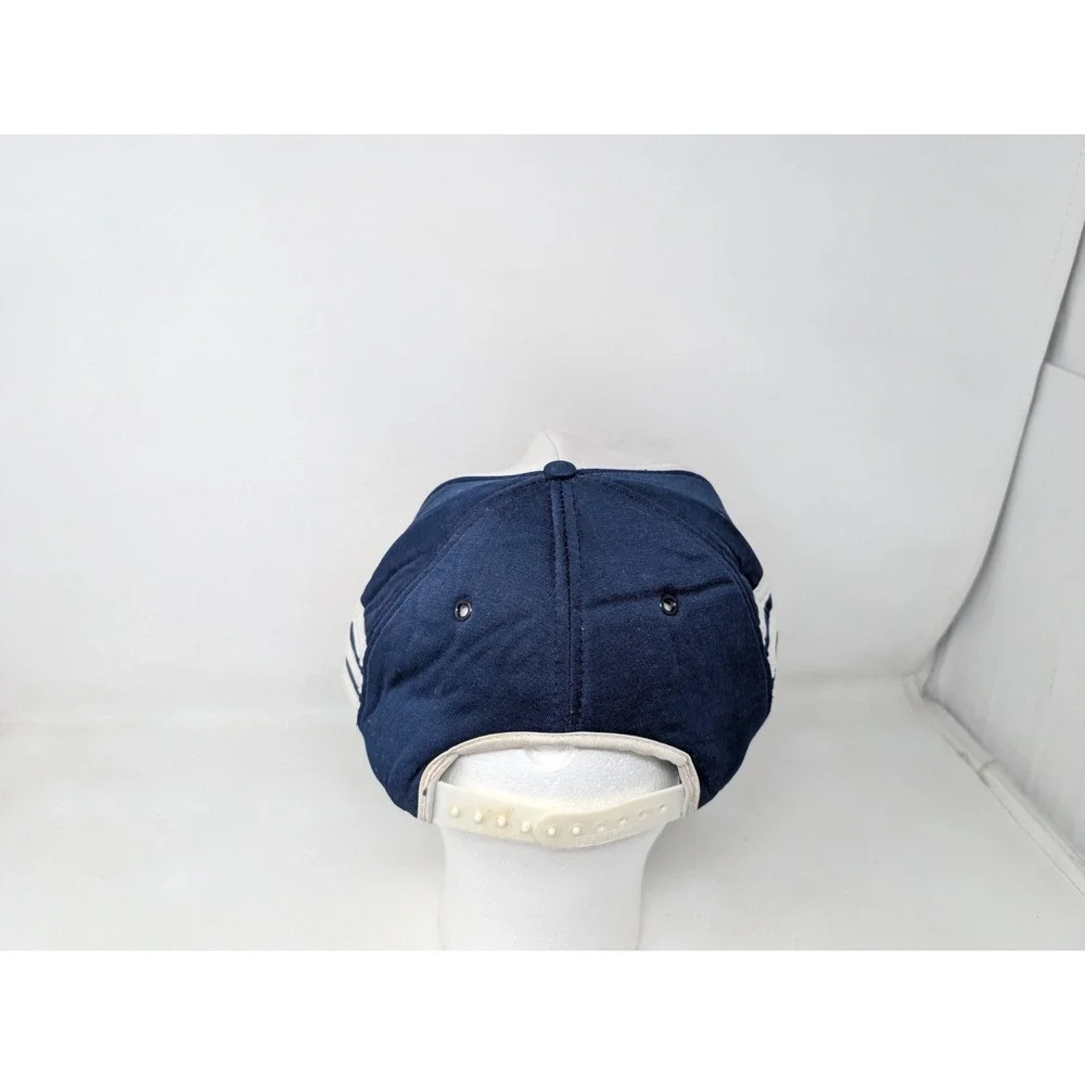 Vintage 1980s Three 3 Stripe Hat Snapback Cap Funny Car RV Boat Money 80s‎